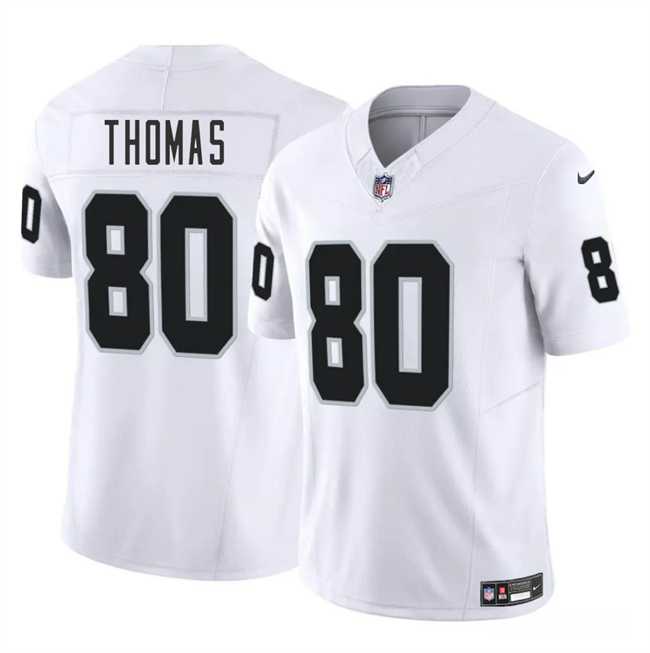 Men & Women & Youth Las Vegas Raiders #80 Ian Thomas White 2025 F.U.S.E. Vapor Stitched Jersey->las vegas raiders->NFL Jersey